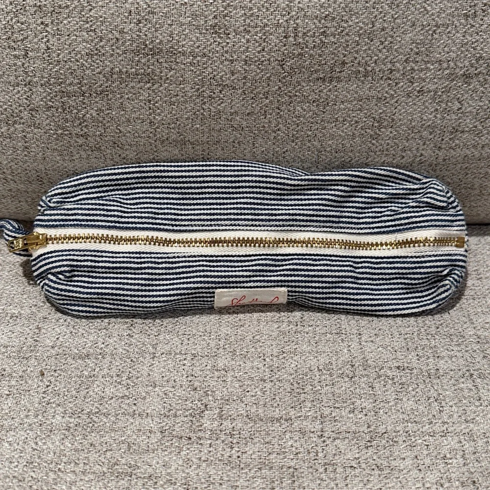 Shorthand Engineer Striped Denim Pencil Pouch Gently Used